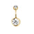 1 Piece Simple Style Heart Shape Pineapple Butterfly Plating Inlay Stainless Steel Zircon Navel Stud