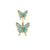 1 Piece Simple Style Heart Shape Pineapple Butterfly Plating Inlay Stainless Steel Zircon Navel Stud