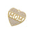 1 Piece Simple Style Letter Heart Shape Brass Plating Inlay Pendant Jewelry Accessories