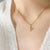 1 Piece Simple Style Letter Titanium Steel Plating Hollow Out Inlay Zircon Pendant Necklace