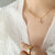 1 Piece Simple Style Letter Titanium Steel Plating Hollow Out Inlay Zircon Pendant Necklace