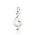 1 Piece Simple Style Notes Alloy Plating Pendant Jewelry Accessories