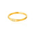 1 Piece Simple Style Number Stainless Steel Inlaid Gold Rings