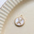 1 Piece Simple Style Round Letter Copper Plating Inlay Jewelry Accessories