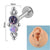 1 Piece Simple Style Round Stainless Steel Inlay Zircon Lip Stud Ear Studs