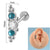 1 Piece Simple Style Round Stainless Steel Inlay Zircon Lip Stud Ear Studs