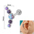 1 Piece Simple Style Round Stainless Steel Inlay Zircon Lip Stud Ear Studs