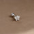 1 Piece Simple Style Shiny Moon Heart Shape Flower Plating Inlay Stainless Steel Zircon Ear Studs