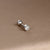 1 Piece Simple Style Shiny Moon Heart Shape Flower Plating Inlay Stainless Steel Zircon Ear Studs