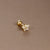 1 Piece Simple Style Shiny Moon Heart Shape Flower Plating Inlay Stainless Steel Zircon Ear Studs