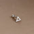 1 Piece Simple Style Shiny Moon Heart Shape Flower Plating Inlay Stainless Steel Zircon Ear Studs