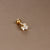 1 Piece Simple Style Shiny Moon Heart Shape Flower Plating Inlay Stainless Steel Zircon Ear Studs