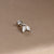 1 Piece Simple Style Shiny Moon Heart Shape Flower Plating Inlay Stainless Steel Zircon Ear Studs