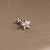 1 Piece Simple Style Shiny Moon Heart Shape Flower Plating Inlay Stainless Steel Zircon Ear Studs