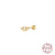 1 Piece Simple Style Solid Color Inlay Sterling Silver Zircon Ear Studs