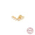 1 Piece Simple Style Solid Color Inlay Sterling Silver Zircon Ear Studs