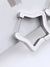 1 Piece Simple Style Solid Color Plating Stainless Steel Silver Plated Earrings