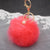 1 Piece Minimalist Solid Color Simulation Wool Keychain