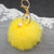 1 Piece Minimalist Solid Color Simulation Wool Keychain