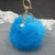 1 Piece Minimalist Solid Color Simulation Wool Keychain