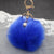 1 Piece Minimalist Solid Color Simulation Wool Keychain