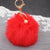 1 Piece Simple Style Solid Color Simulation Wool Keychain