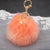 1 Piece Simple Style Solid Color Simulation Wool Keychain