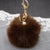 1 Piece Minimalist Solid Color Simulation Wool Keychain