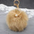 1 Piece Minimalist Solid Color Simulation Wool Keychain