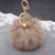 1 Piece Simple Style Solid Color Simulation Wool Keychain