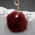 1 Piece Minimalist Solid Color Simulation Wool Keychain