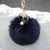 1 Piece Minimalist Solid Color Simulation Wool Keychain