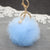 1 Piece Minimalist Solid Color Simulation Wool Keychain