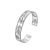 1 Piece Simple Style Square Leaves Heart Shape Titanium Steel Plating Hollow Out Bangle