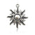 1 Piece Minimalist Sun Star Moon Alloy Plating Pendant Jewelry Accessories