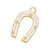 1 Piece Simple Style U Shape Brass Enamel Inlay Pendant Jewelry Accessories