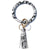 1 Piece Simple Style Zebra Leopard Pu Leather Tassel Bag Pendant Keychain