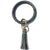 1 Piece Simple Style Zebra Leopard Pu Leather Tassel Bag Pendant Keychain