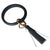 1 Piece Simple Style Zebra Leopard Pu Leather Tassel Bag Pendant Keychain