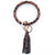 1 Piece Simple Style Zebra Leopard Pu Leather Tassel Bag Pendant Keychain