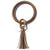 1 Piece Simple Style Zebra Leopard Pu Leather Tassel Bag Pendant Keychain