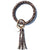 1 Piece Simple Style Zebra Leopard Pu Leather Tassel Bag Pendant Keychain