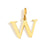 1 Piece Stainless Steel 14K Gold Plated Letter Polished Pendant