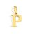 1 Piece Stainless Steel 14K Gold Plated Letter Polished Pendant