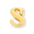 1 Piece Stainless Steel 14K Gold Plated Letter Polished Pendant