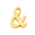 1 Piece Stainless Steel 14K Gold Plated Letter Polished Pendant