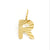 1 Piece Stainless Steel 14K Gold Plated Letter