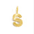 1 Piece Stainless Steel 14K Gold Plated Letter