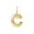 1 Piece Stainless Steel 14K Gold Plated Letter