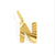 1 Piece Stainless Steel 14K Gold Plated Letter